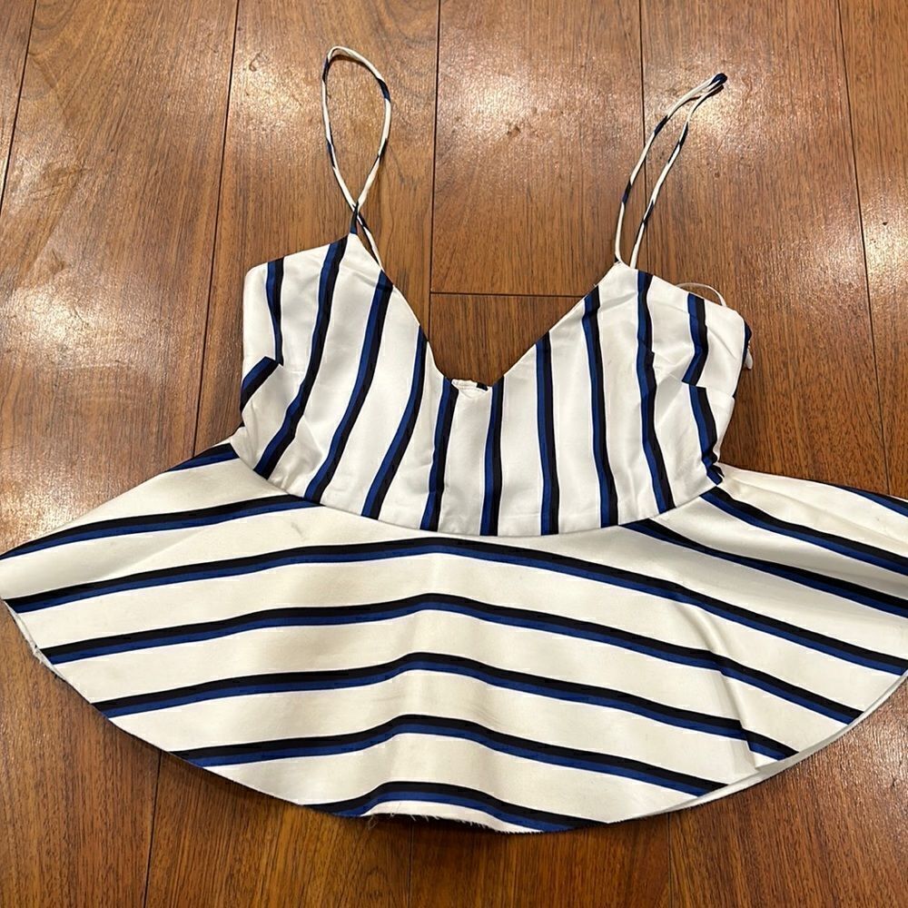 Nicholas Navy/Off White Stripes Tank Size 2 - Picture 2 of 5